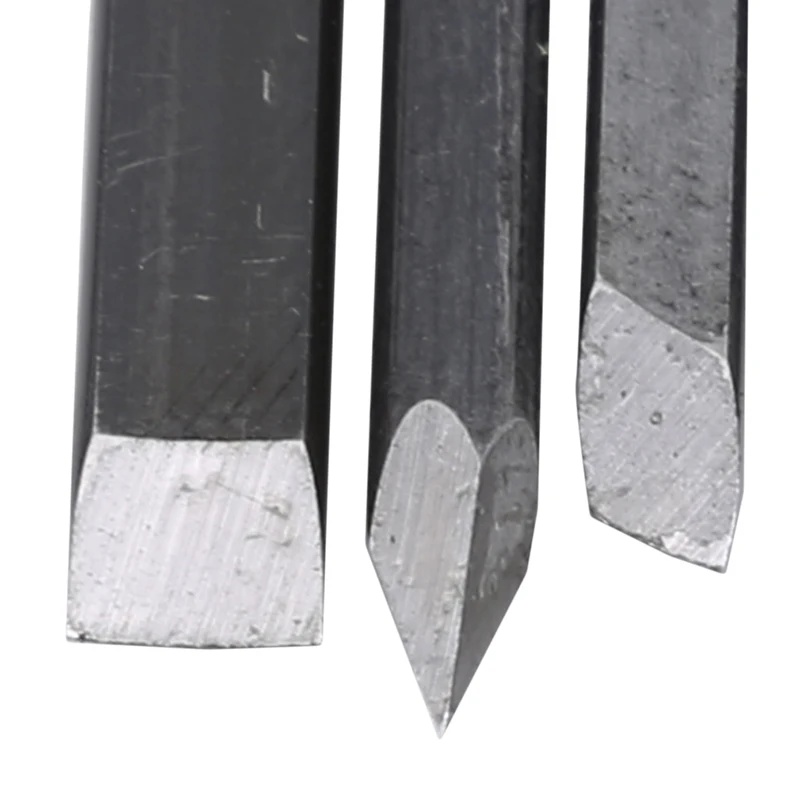 10vnt Aukštos anglies plieno akmens drožybos peilis Graviravimo peilis skulptūra Akmens kaltas Medžio drožybos įrankių rinkinys