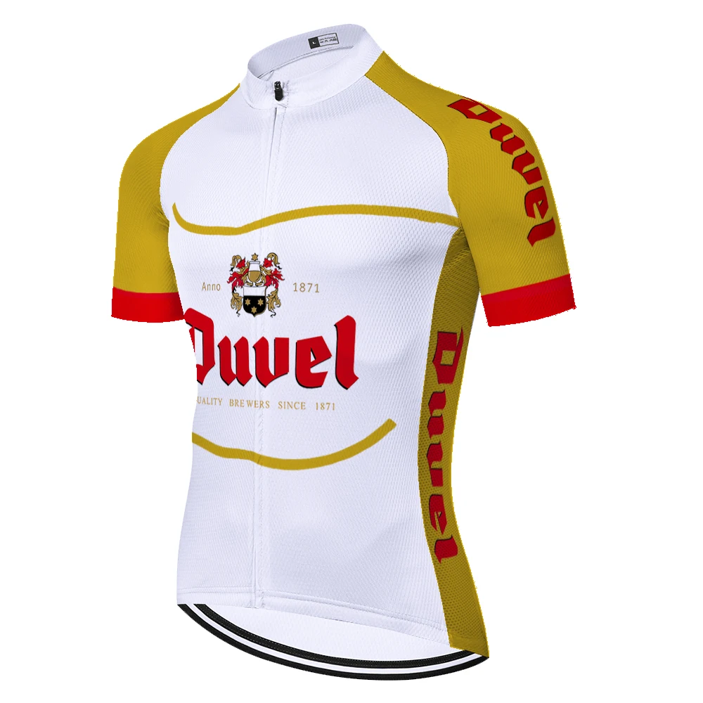 2023 komanda duvel alus Dviračių džersis Vasaros kalnų dviračių marškinėliai vyrai maillot cyclisme homme Dviratis trumpomis rankovėmis megztinis Sportinė apranga