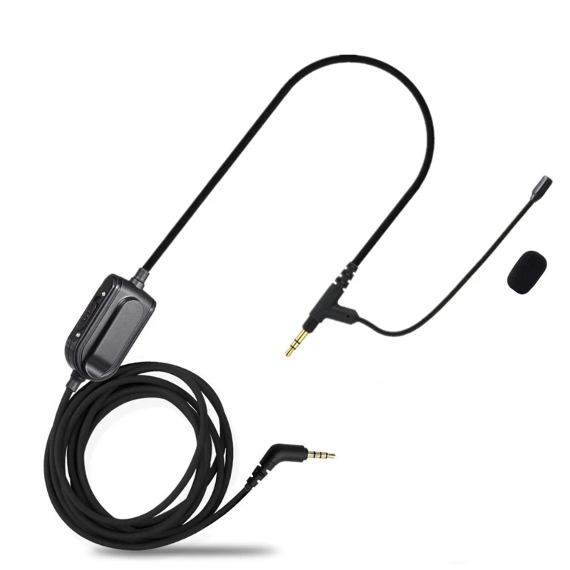 3.5mm VoIP ausinių kabelis su mikrofonu Boompro žaidimų ausinėms V-MODA Crossfade M-100 LP LP2 M-80 garso linija su nutildymu