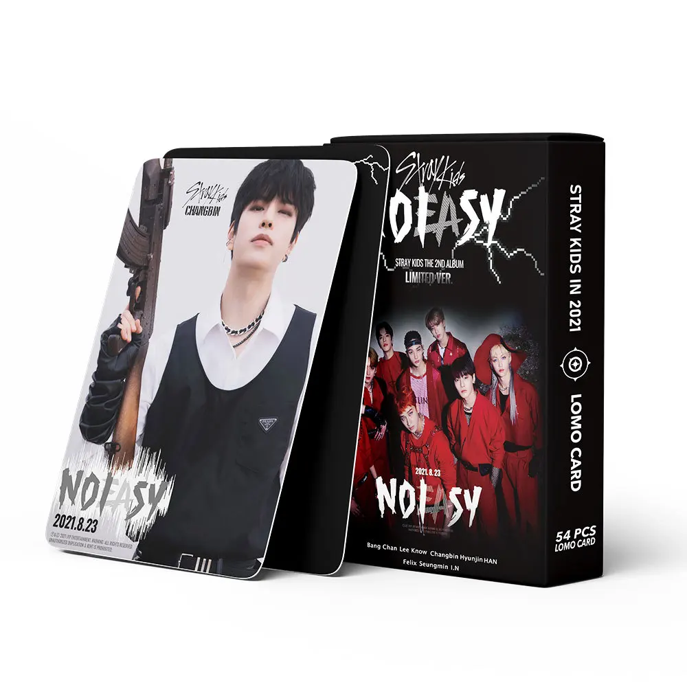 54Pcs/box Kpop Stray Kids Naujas albumas NOEASY Lomo Card Gerbėjams collcetion Hyunjin fotokortelė Straykids