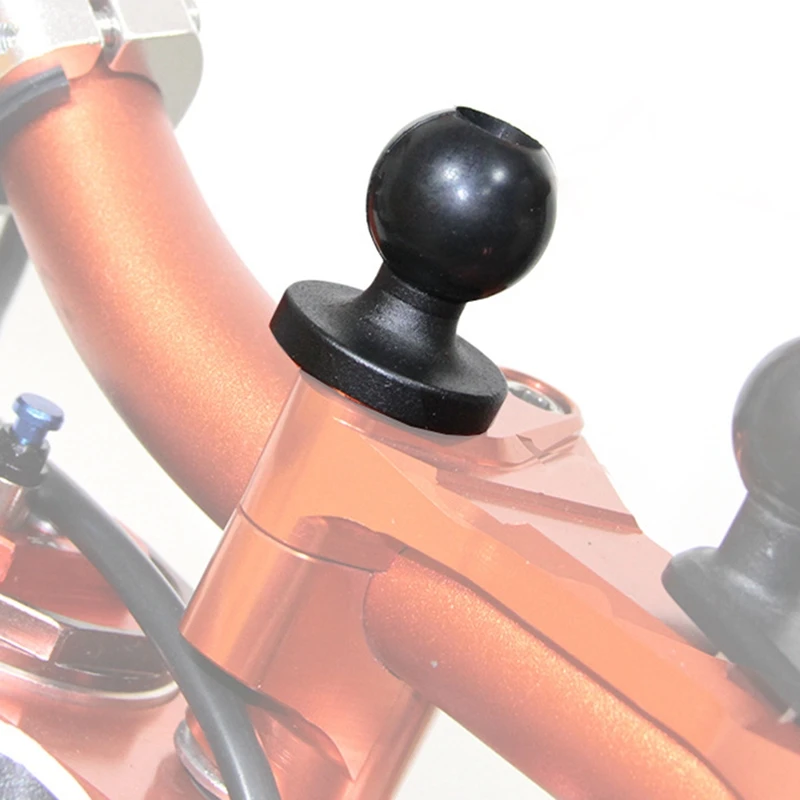 Aliuminio pagrindo guminis motociklo dviračio kalnas Juodos šakės stiebo pagrindas su rutuline galvute RAM kalno Gopro rutulio laikiklio adapteriui