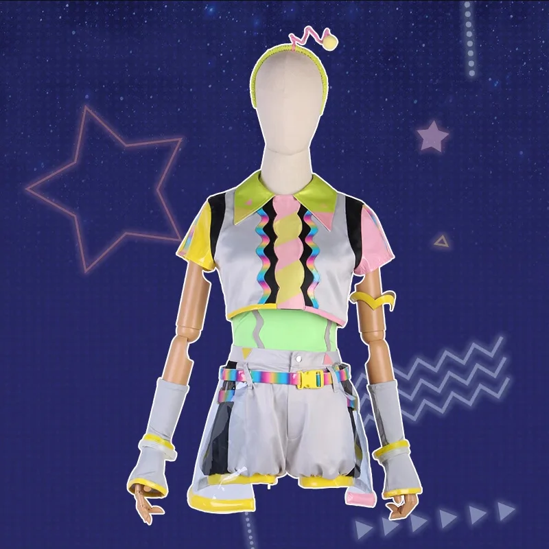 Anime Lovelive cos Liella! Sakurakoji Kinako Vitamin Summer Cosplay kostiumas Šviečiantis sceninis uniforminis kostiumas