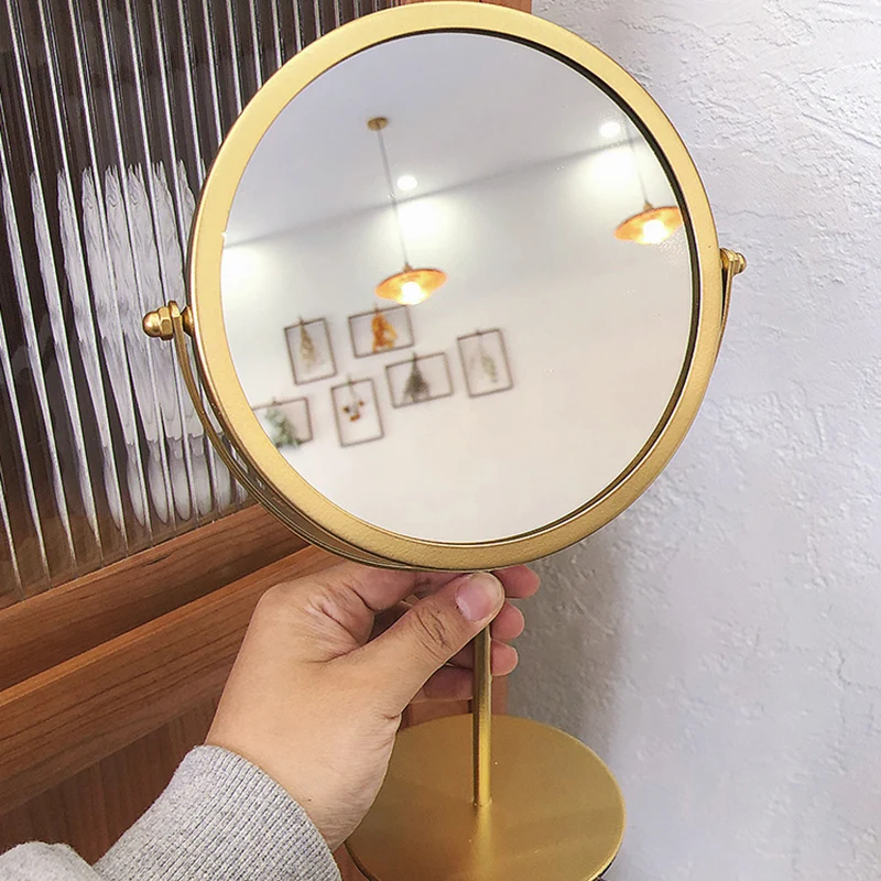 Apvalus estetinis sieninis veidrodis miegamojo padažasKosmetinis mielas sieninis veidrodis Interjero stovas Vaikas MirroirDecoration Miegamajame