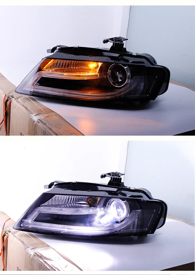 Automobiliniai žibintai Audi A4 Priekinių žibintų projektoriaus objektyvas 2008-2012 B8 signalinė lemputė LED priekiniai žibintai Drl Automobilių aksesuarai
