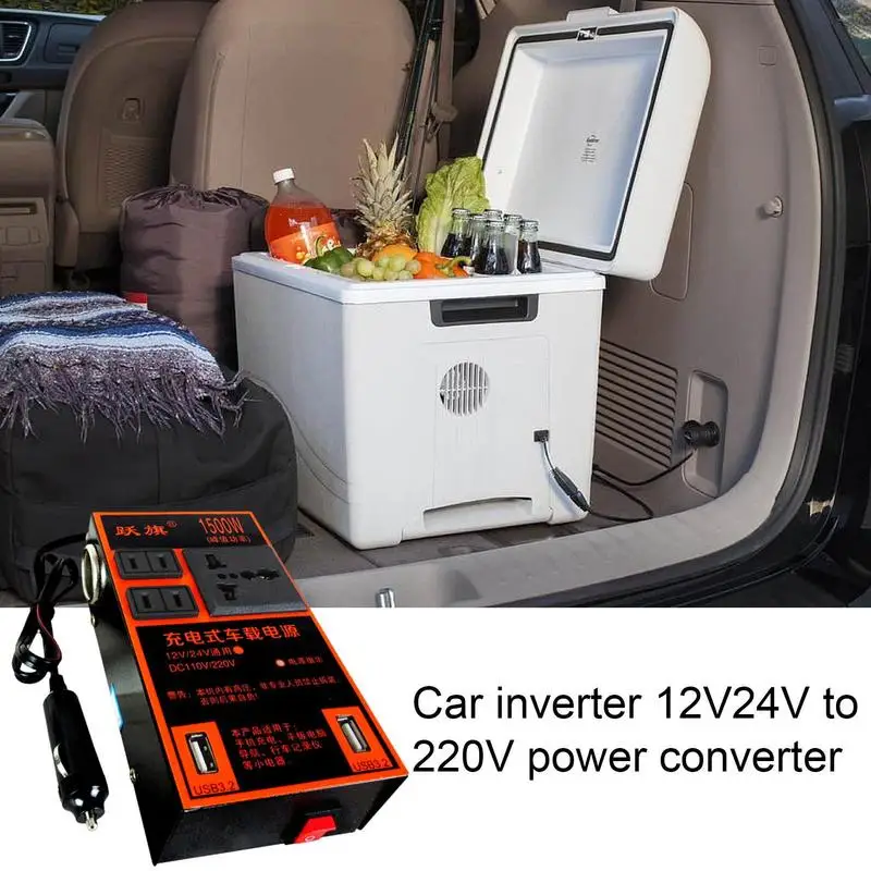 Automobilio maitinimo keitiklio įkroviklio adapteris USB DC į AC keitiklis automobiliui USB įkrovimo keitiklis transporto priemonėms Automobiliniam dulkių siurbliui