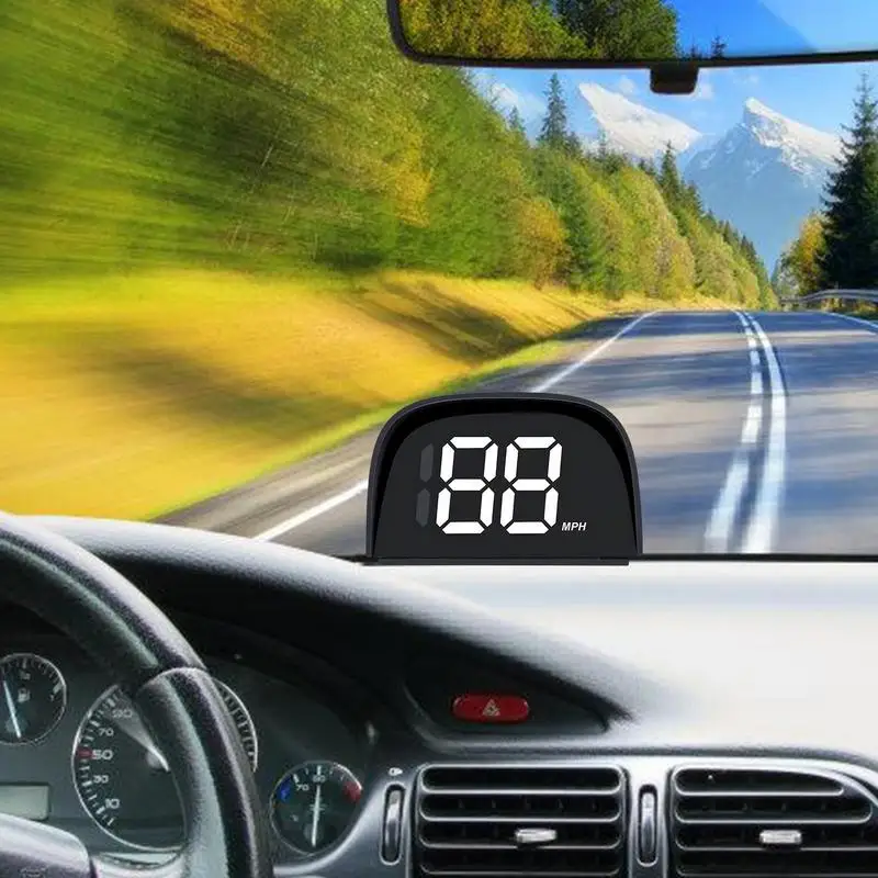 Car Hud Spidometras Automobilio greičio galvutės aukštyn ekranas Car Hud GPS spidometras OverSpeed Warning USB Plug And Play Hud Head Up Display