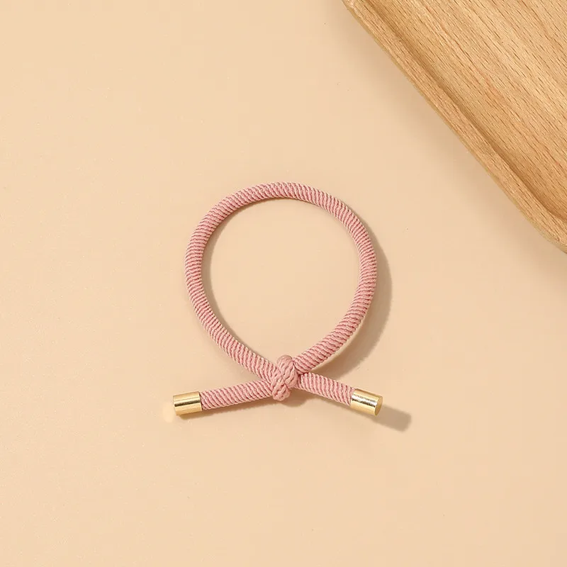 Daug spalvų Twill elastinės guminės plaukų juostos Korėjietiškas paprastas plaukų virvės tempimas Moterų plaukų kaklaraiščiai Scrunchies Ponytail laikiklis