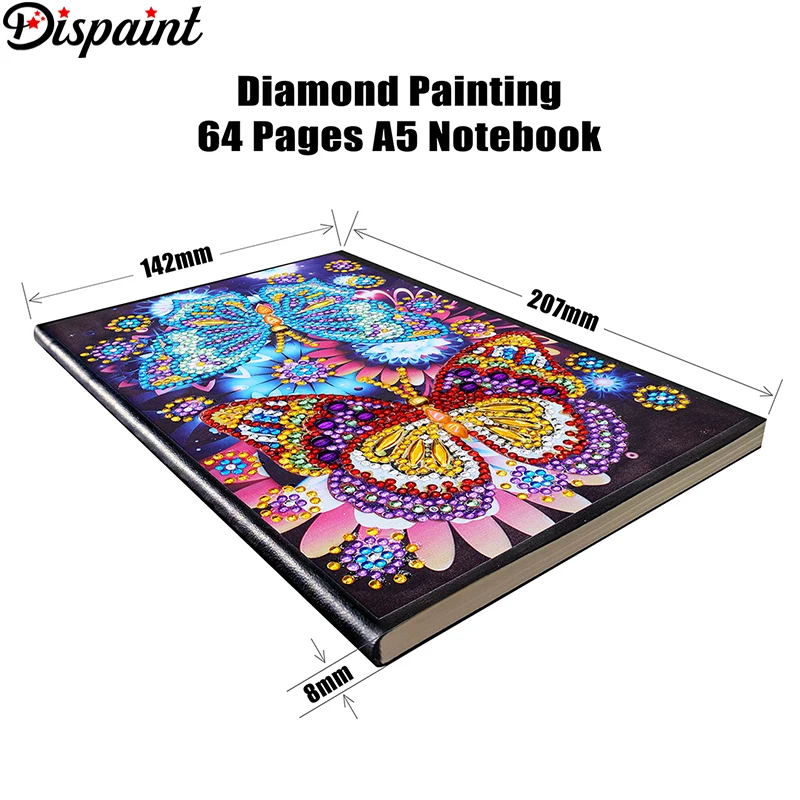 Dispaint A5 Notebooks 5D Pasidaryk pats deimantų tapyba Specialios formos dienoraščio knyga Deimantų siuvinėjimas 