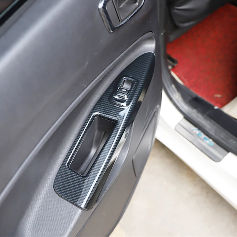 Durų elektrinis langų jungiklis Pakėlimo skydo apdailos dangtelio lipdukas Salono automobilio priedai Transporto priemonei Ford Fiesta 2009-2013 Plastic