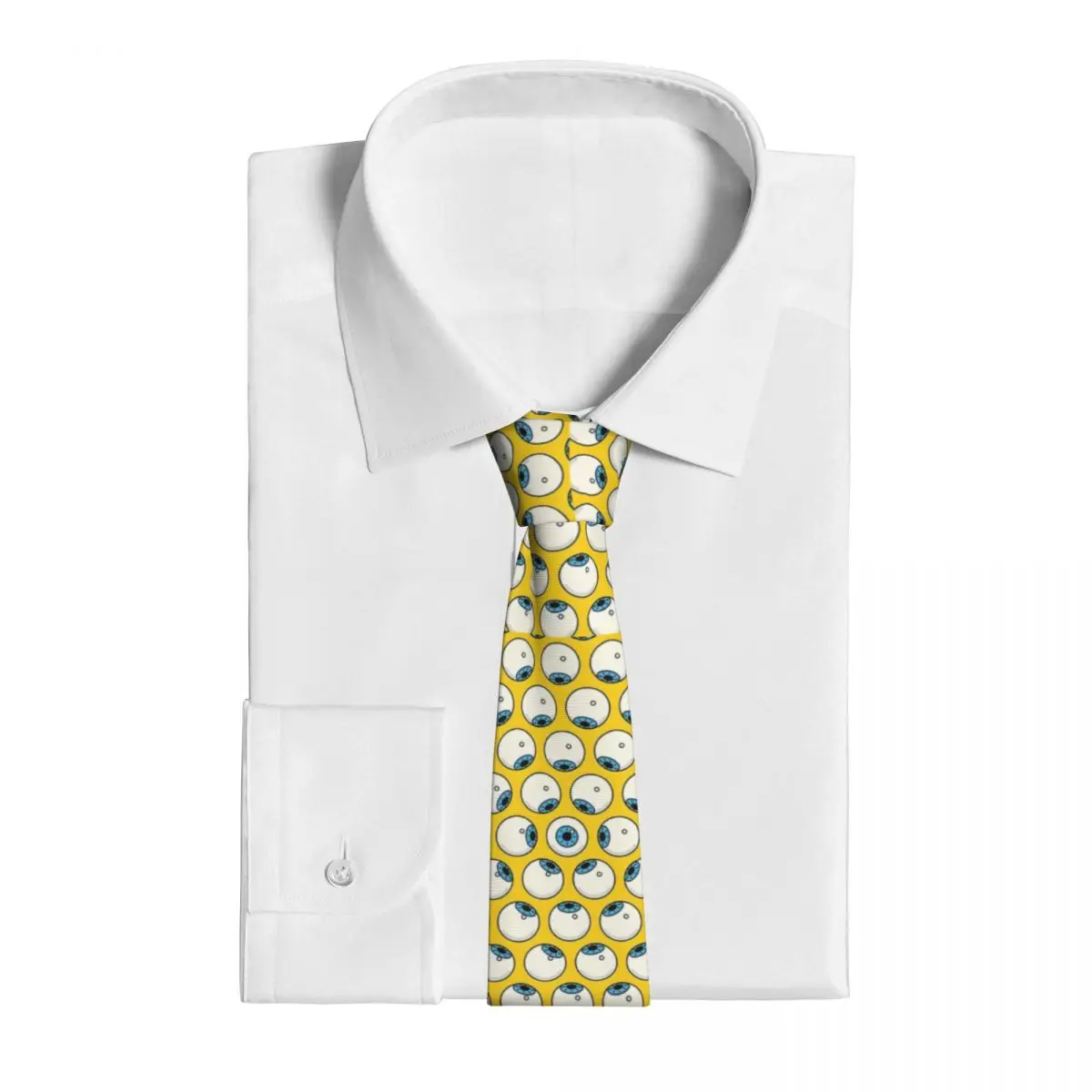 Eyeball Doodle Kaklaraištis Siaubo gotikiniai klasikiniai laisvalaikio kaklaraiščiai vyrams Kasdienis dėvėjimas Vakarėlio apykaklės rašto kaklaraiščio aksesuarai