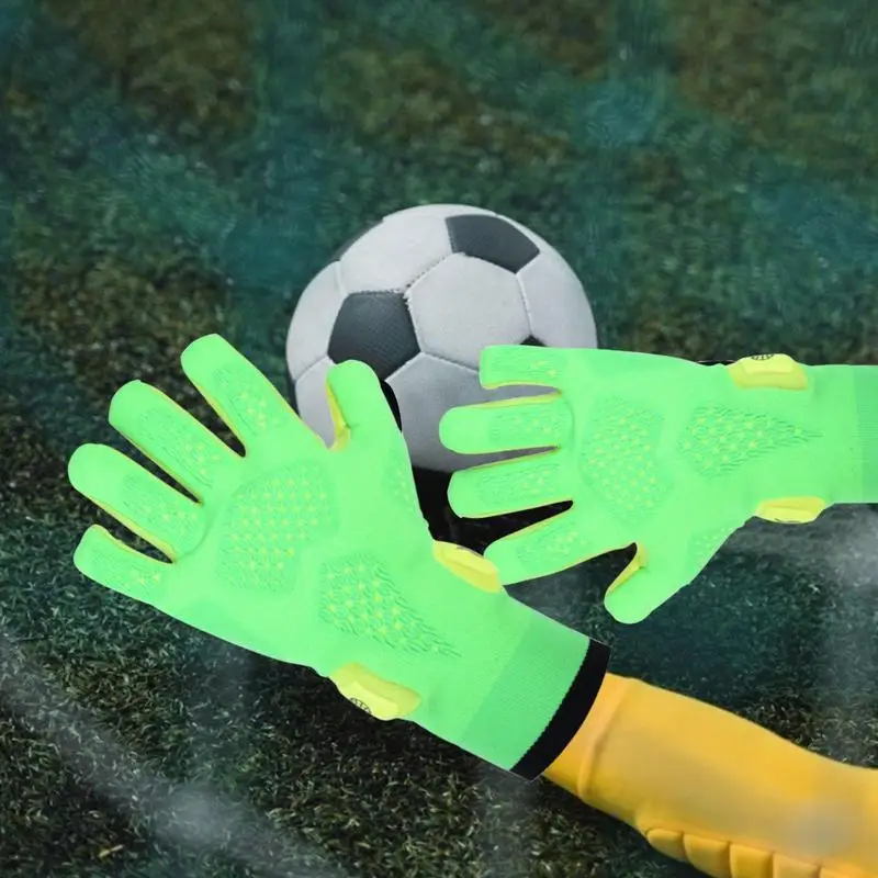 Goalie pirštinės Kvėpuojantis futbolas Vartininkas Anti slydimo pirštinės Unisex futbolo įranga pirštų stuburo apsaugai Jaunimas Suaugusieji Vaikai
