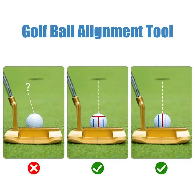 Golf Scriber golfo kamuoliuko įdėklo lygiavimo įrankis golfo kamuoliuko įdėklo piešimo įrankis su 2 rašiklių tikslaus kamuoliuko taško žymeklio įrankiu