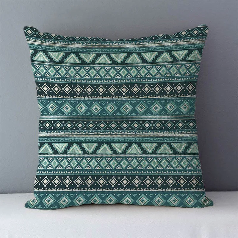 Jauki sofos pagalvėlė Europietiškas retro geometrinis atspaudas Vintažinės pagalvėlės namų dekoratyvinės pagalvės 45x45cm pagalvės užvalkalas be šerdies KL2