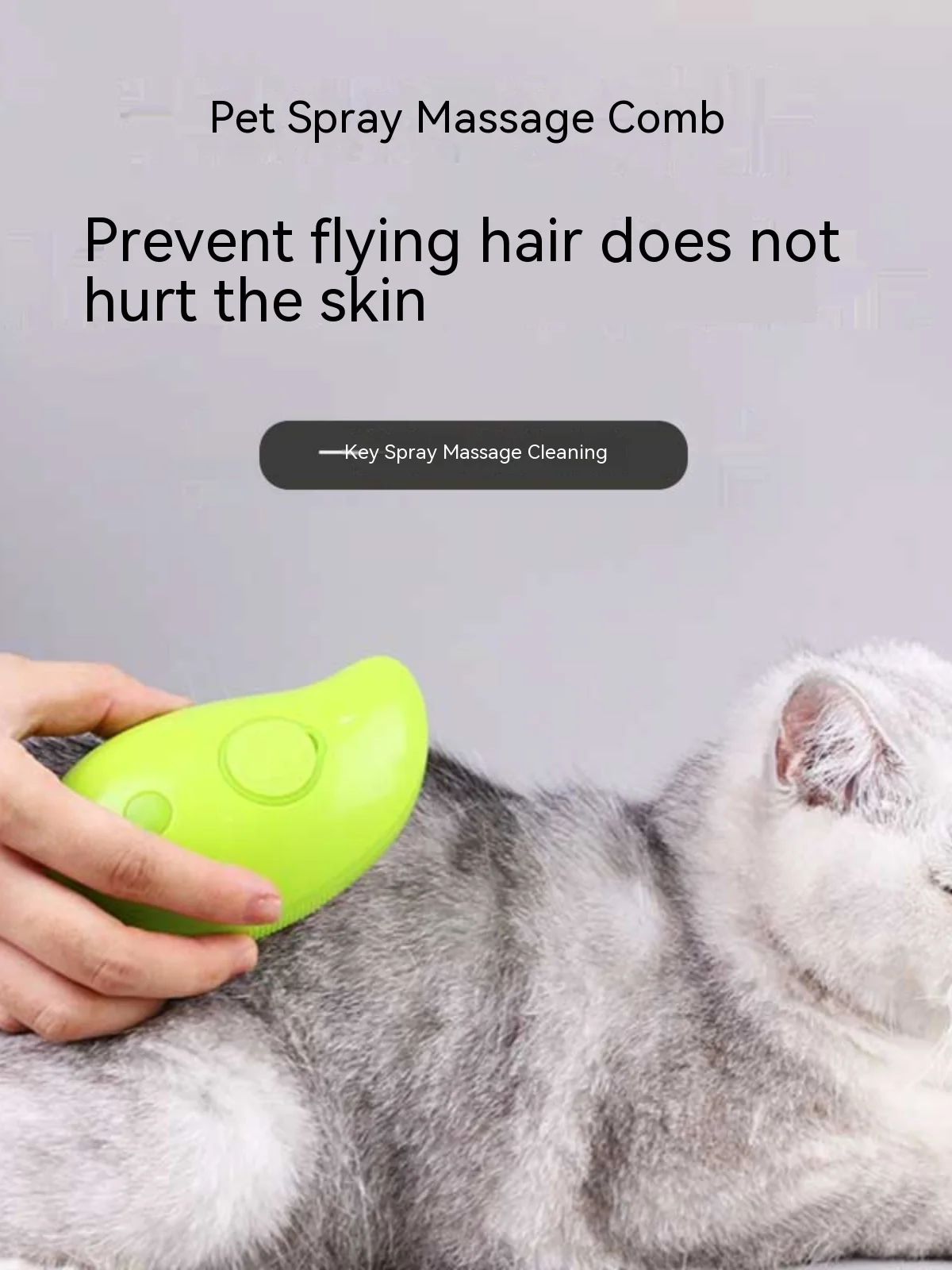 Kačių ir šunų augintinių elektrinis purškiamasis masažas šukos Anti-skraidanti masažinė vonia USB įkrovimas Kačių šukos Plūduriuojantis plaukų šalinimas Šukos Naminių gyvūnėlių priežiūra