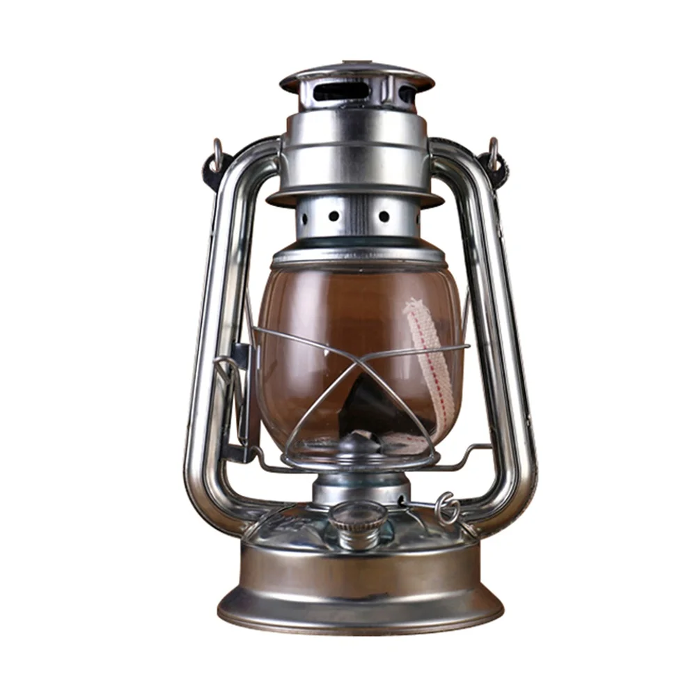 Lauko senovinė žibalinė lempa Sena arklio lempa stiebo lempa Dekoratyvinė aliejinė lempa Kempingo šviesa 19.5cm aukščio