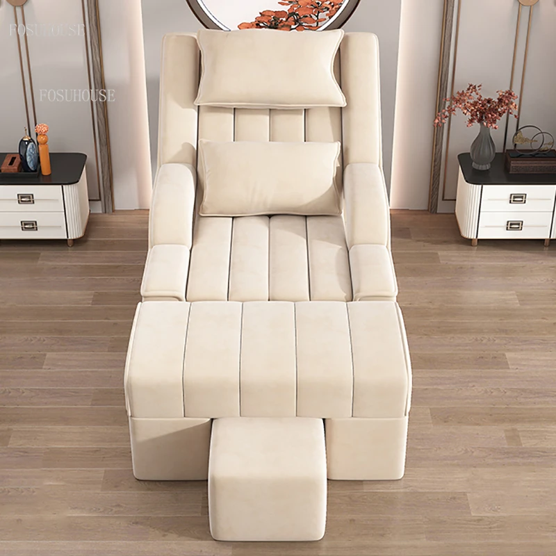 Lengvos prabangios atlošiamos sofos Pedikiūras Sofa Pėdų masažo kėdė Nagų parduotuvė Grožio masažo kėdė Elektrinė pėdų vonia Atlošiamos kėdės