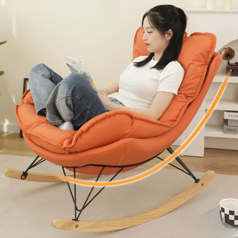 Luxury Relax Designer Lounge Chair Floor Bedroom Balcony Lounge Chair Portable Mecedoras Reclinables Namų baldai YQ50LC