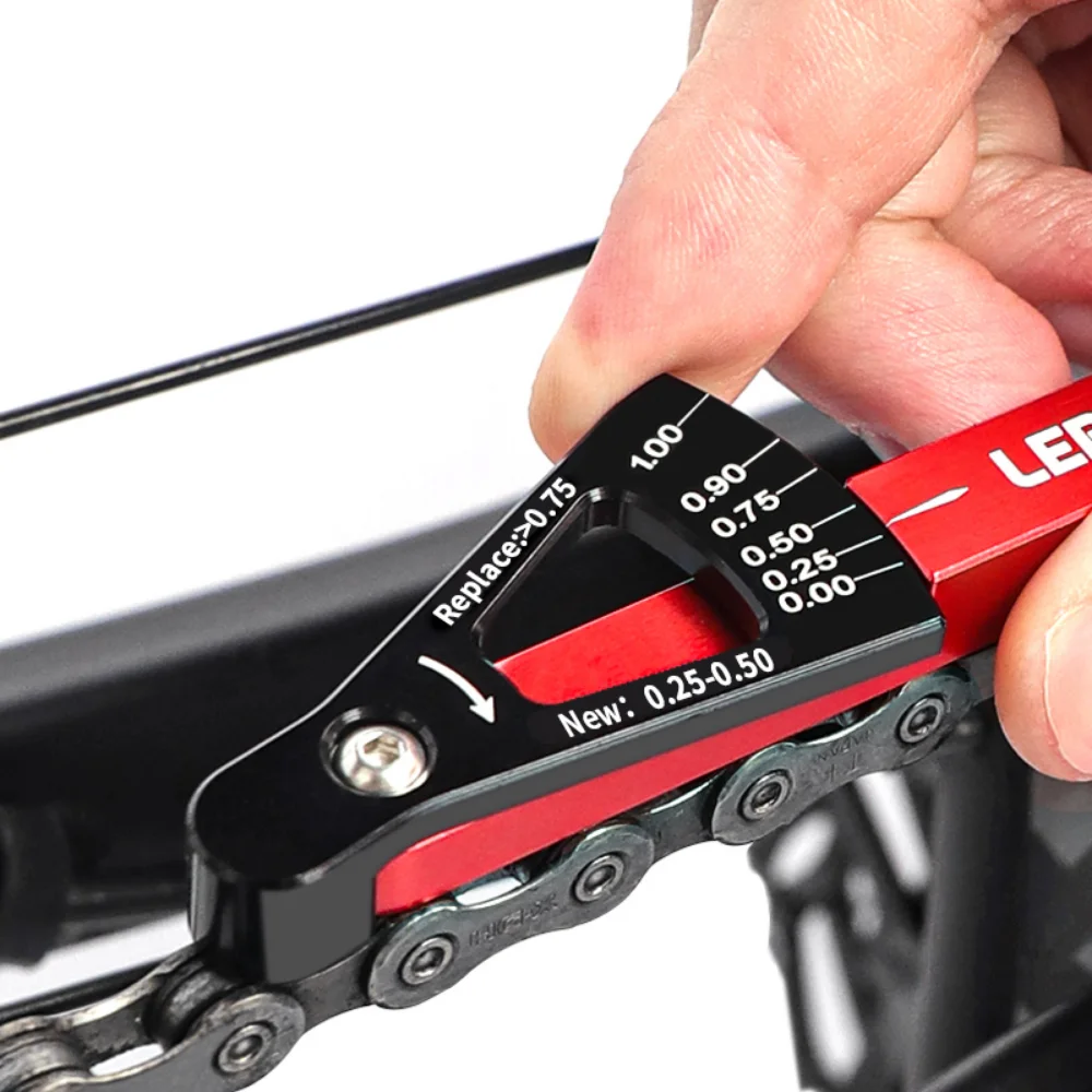 MTB dviračių grandinės nusidėvėjimo indikatoriaus įrankių grandinės tikrinimo rinkiniai daugiafunkcių grandinių matuoklio matavimas kalnų plento dviračiui