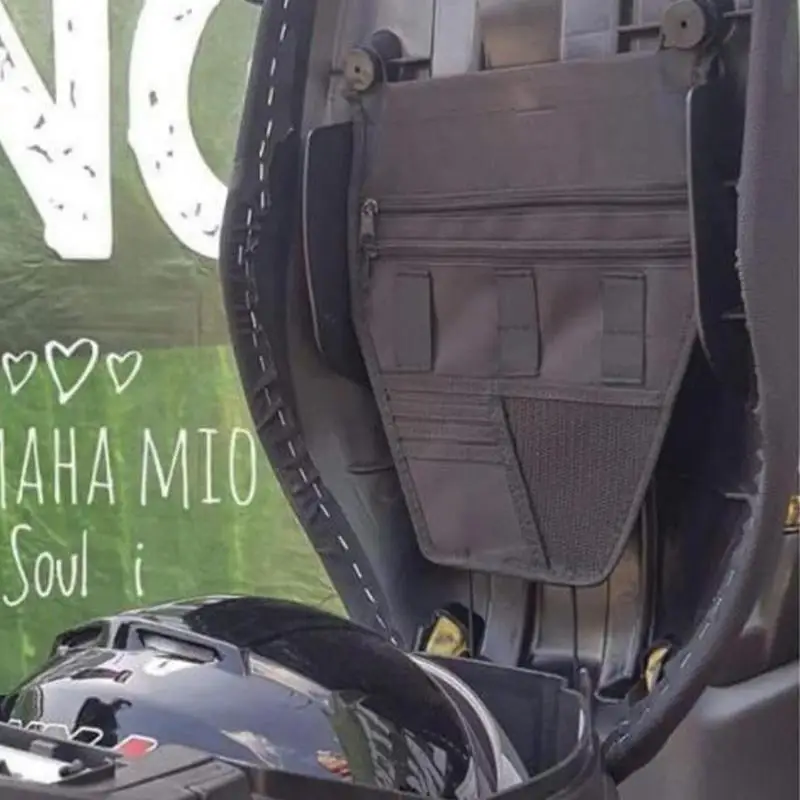 Motociklas Motorolerio sėdynės krepšys Įrankių laikymas Motociklas Sėdynės Kaušai Sundries krepšys Užtrauktukas PU Odos modifikavimo priedai