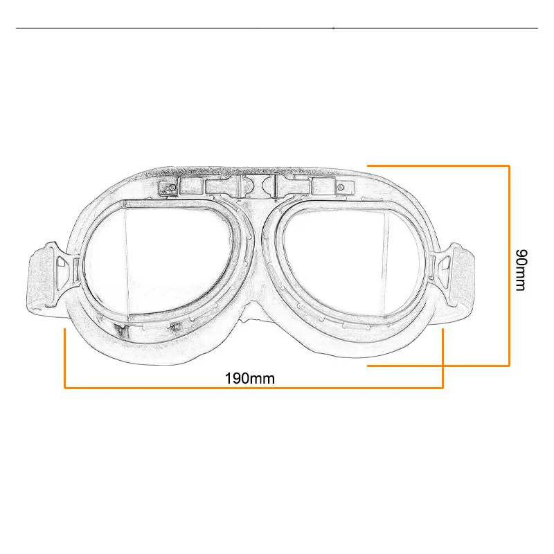 Motociklų akiniai Retro šalmas Piloto akiniai Motociklų dviračių akiniai Vintažiniai klasikiniai akiniai nuo saulės Gafas motokrosui Purvo dviratis