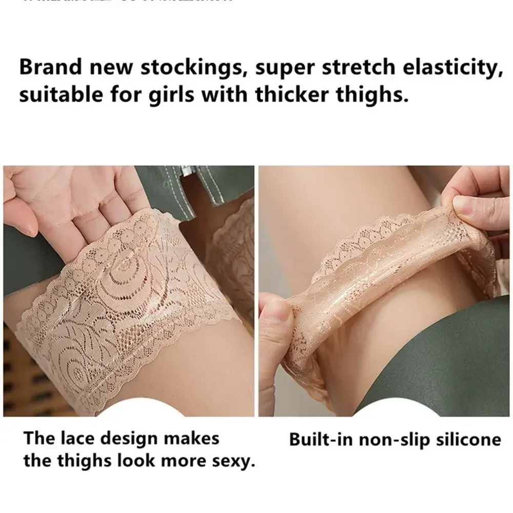 Naujos oversize moterų šlaunys aukštos ilgos kojinės plius dydžio kojinės neslystančios seksualios tinklinės didelio dydžio kūno kojinės moterims erotinės