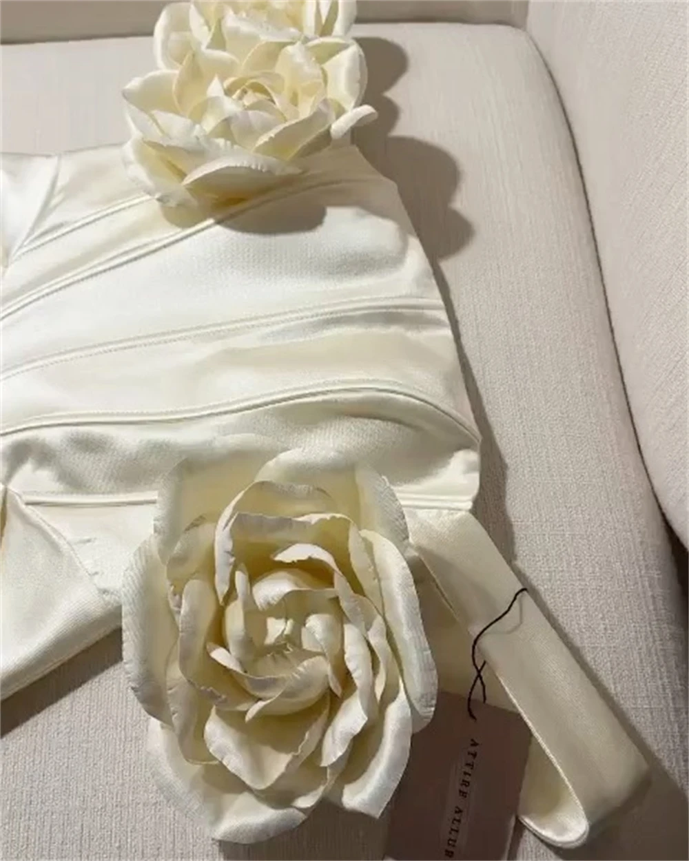 Pasakų prom suknelės Išskirtinės vieno peties apvalkalo kokteilio gėlės sulankstomos satino proga vakarinės suknelės prom suknelės 2023 prabangos