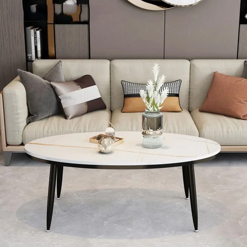 Prabangūs auksiniai kavos staliukai Modernus metalinis šiaurietiškas minimalistinis šoninis staliukas Mažas marmuro efektas Mesa De Centro De Sala namų baldai