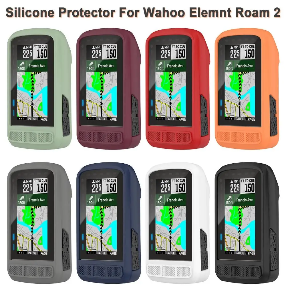 Silikoninės silikoninės apsaugos apvalkalo buferio dėklo dangtelio apsauga nuo susidūrimo priedai Ekrano apsauga, skirta Wahoo Elemnt Roam 2
