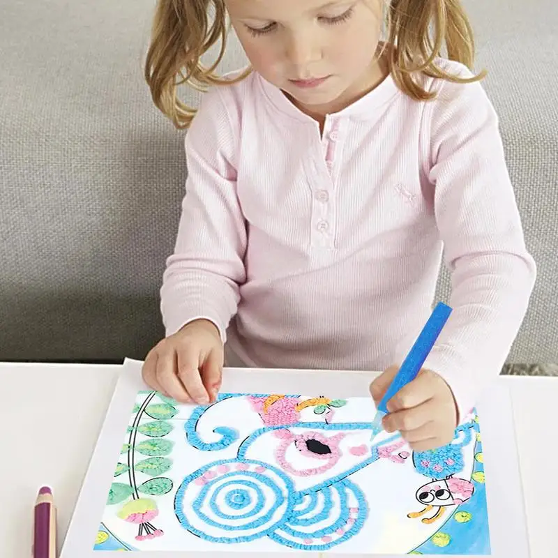 Stebuklingos spalvos rašikliai Burbulinės spalvos dažų rašiklis 6 spalvų spausdintas burbulinis rašiklis 