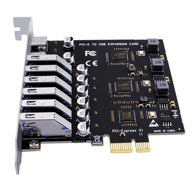 USB 3.2 ir C tipo PCI-E išplėtimo kortelė PCIE į USB valdiklį 6Port + 2Port USB-C 3.2 PCI-E kortelės adapteris