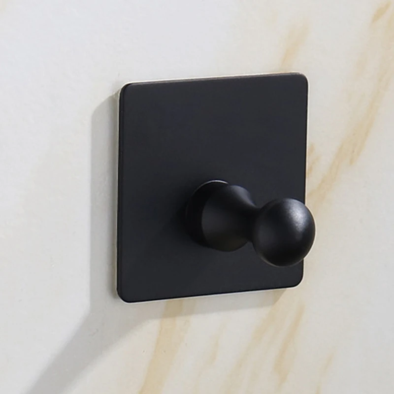 aliuminio lydinio juodo chalato kablys sieninis kabliukas rankšluosčių kabliukas vonios kambario paltui Lipnus nerūdijančio kabliuko pakaba virtuvės aparatūrai