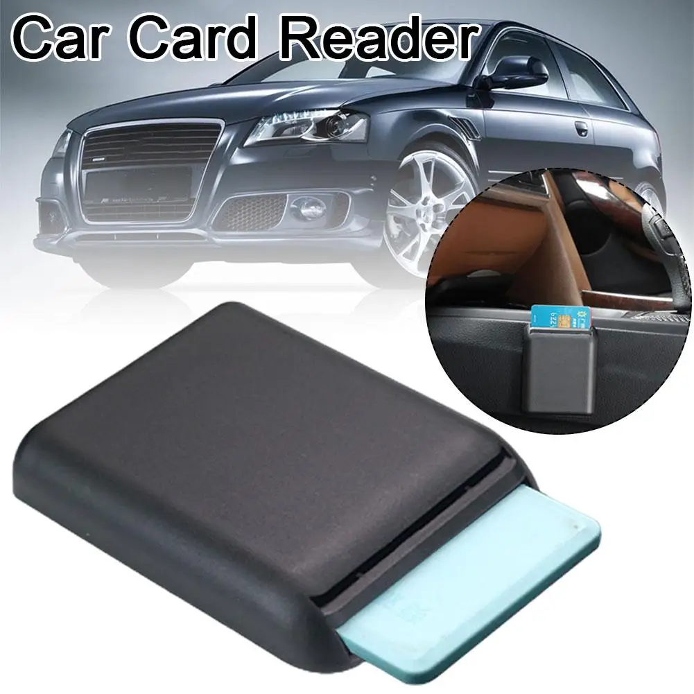 automobilinis kortelių skaitytuvas Universalus didelės spartos kortelių laikiklis Atminties kortelė Automobilio tiekimo įdėklas Daugiafunkcinis dėžutės modifikavimo įtaisas C0H4