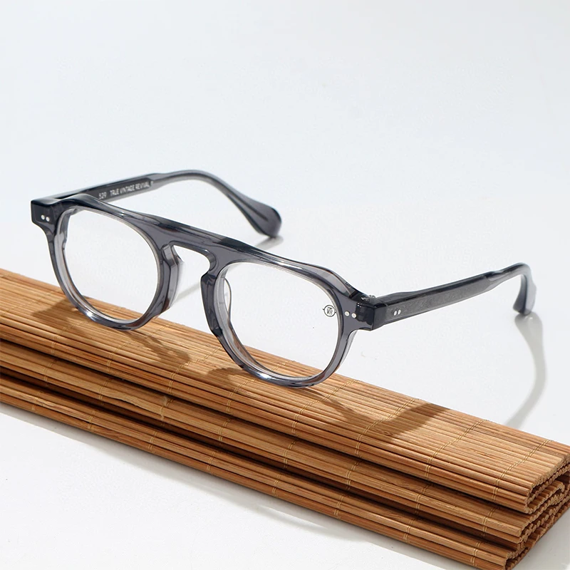 retroacetatas Apvalus akinių rėmelis Asmenybė vyrai moterys Aukštos kokybės optiniai akiniai Trumparegystė receptiniai rankų darbo akiniai