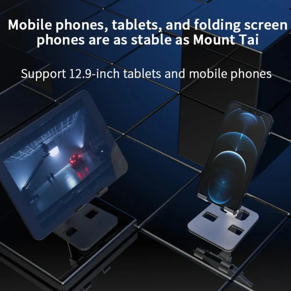 1 ~ 5PCS universalus aliuminio lydinio sulankstomas stalinio telefono laikiklis Mount Stand for Mobile Phone Holder For Tablet Desktop Metal