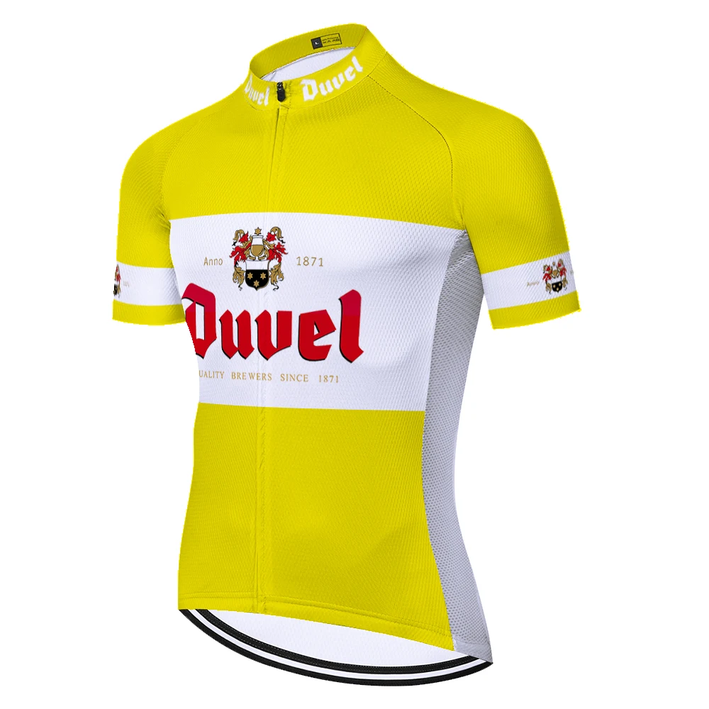 2023 komanda duvel alus Dviračių džersis Vasaros kalnų dviračių marškinėliai vyrai maillot cyclisme homme Dviratis trumpomis rankovėmis megztinis Sportinė apranga