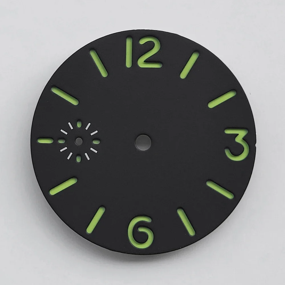 36mm sumuštinis ratukas su žaliu švytėjimu, tinkamas ETA6497/ST36 rankiniam judėjimui, pritaikytas logotipo laikrodžio priedams