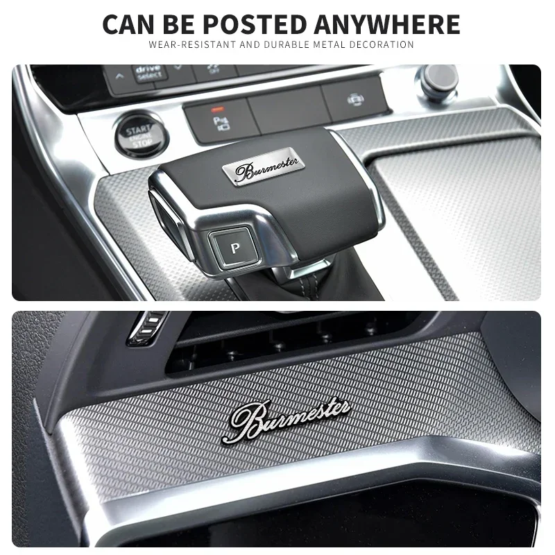 5pcs/10vnt aukštos kokybės metalinis Burmester logotipas automobilis Hi-Fi garsiakalbio garso garsiakalbis Garsiakalbis Ženklelis stereofoninis Emblemos lipdukų stiliaus priedai