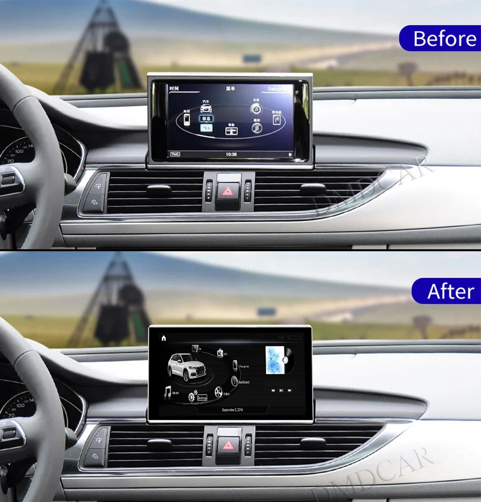 9 colių 8Core Qualcomm Android 13 skirta Audi A6 C7 A7 2012-2018 8+256G Apple Carplay GPS navigacijos multimedijos vaizdo grotuvas 4G WIFI