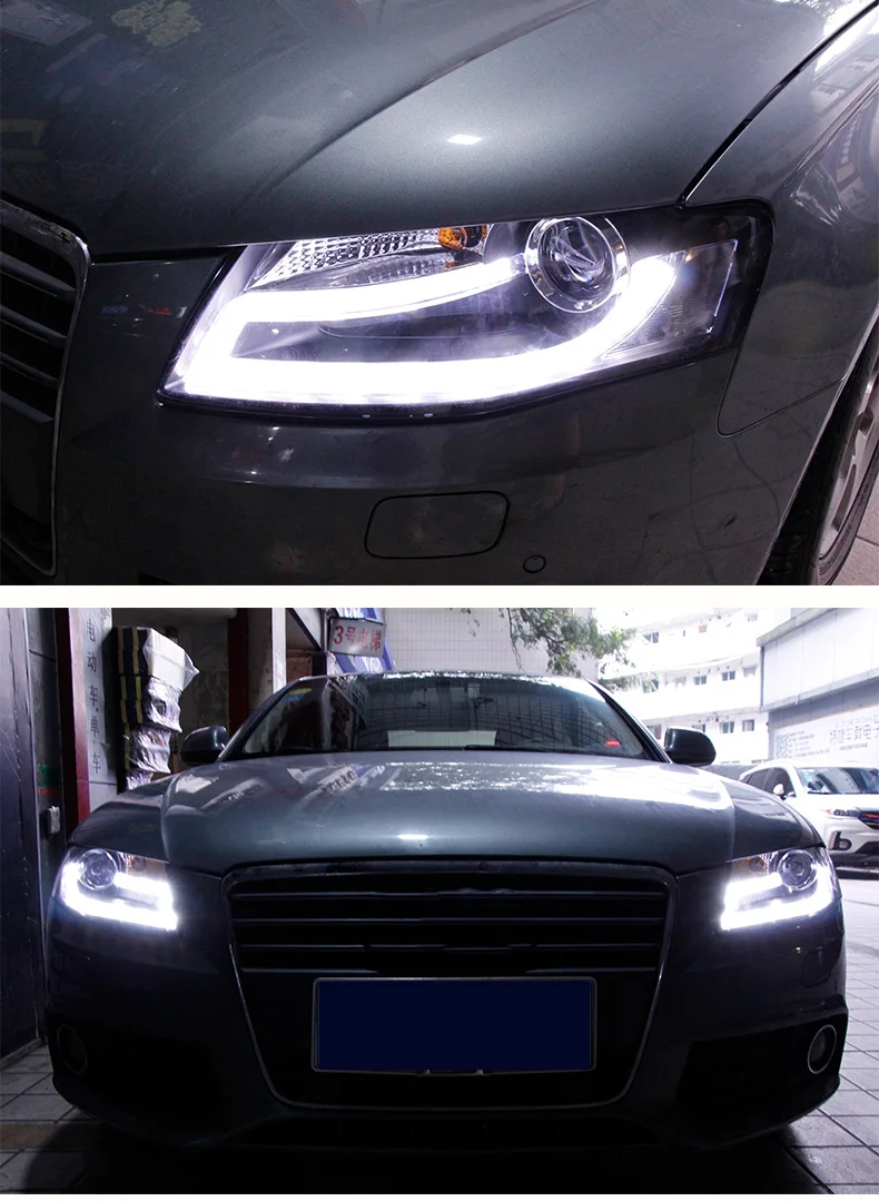 Automobiliniai žibintai Audi A4 Priekinių žibintų projektoriaus objektyvas 2008-2012 B8 signalinė lemputė LED priekiniai žibintai Drl Automobilių aksesuarai