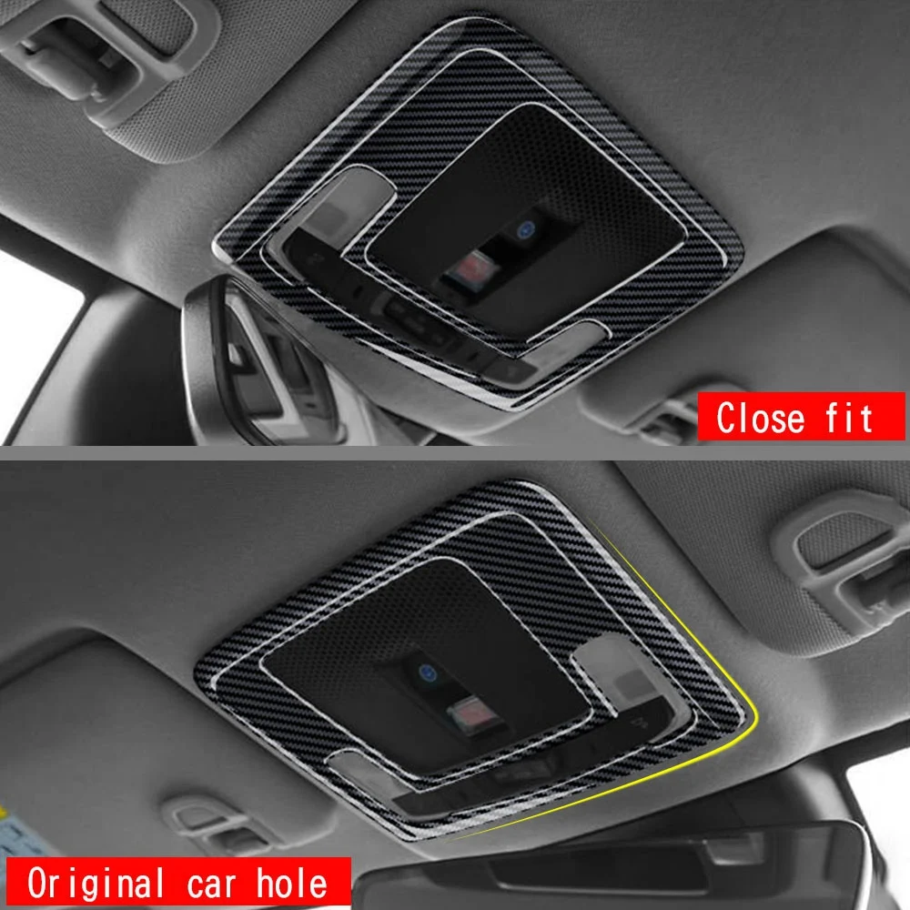 Automobilio anglies pluošto salono priekinio skaitymo lemputės dangtelio apdailos lipdukas, skirtas Honda Vezel HR-V HRV 2021