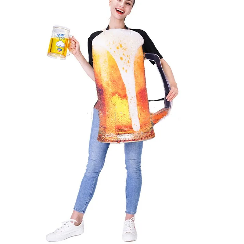 Beer Oktoberfest kombinezonas Cosplay kostiumas Suaugusiųjų pora Unisex Vaidmenų žaidimas Vyrai Moterys Juokinga alaus suknelė Helovino kostiumas