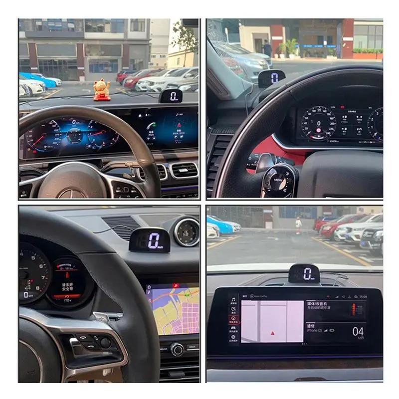 Car Hud Spidometras Automobilio greičio galvutės aukštyn ekranas Car Hud GPS spidometras OverSpeed Warning USB Plug And Play Hud Head Up Display