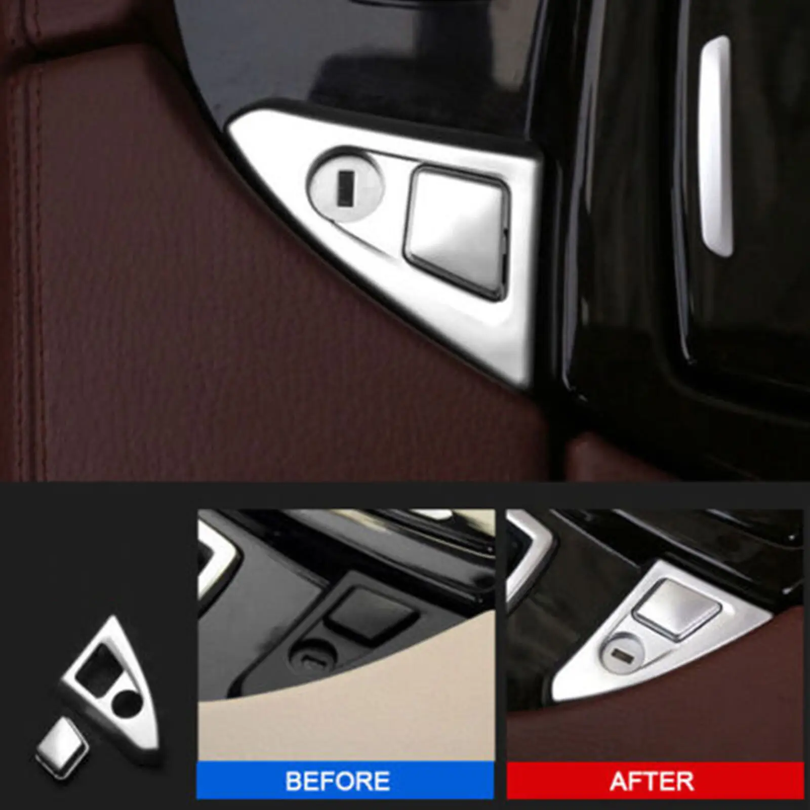 Centrinės konsolės skydelio porankių laikymo mygtuko jungiklio apdaila, tinkama BMW 5 serijos F10 2011-2013