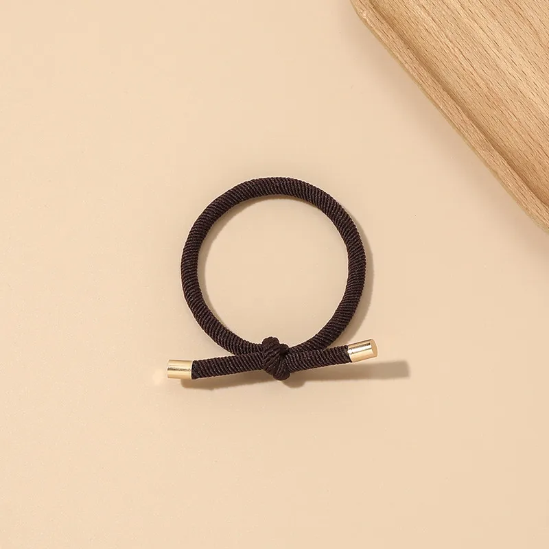 Daug spalvų Twill elastinės guminės plaukų juostos Korėjietiškas paprastas plaukų virvės tempimas Moterų plaukų kaklaraiščiai Scrunchies Ponytail laikiklis