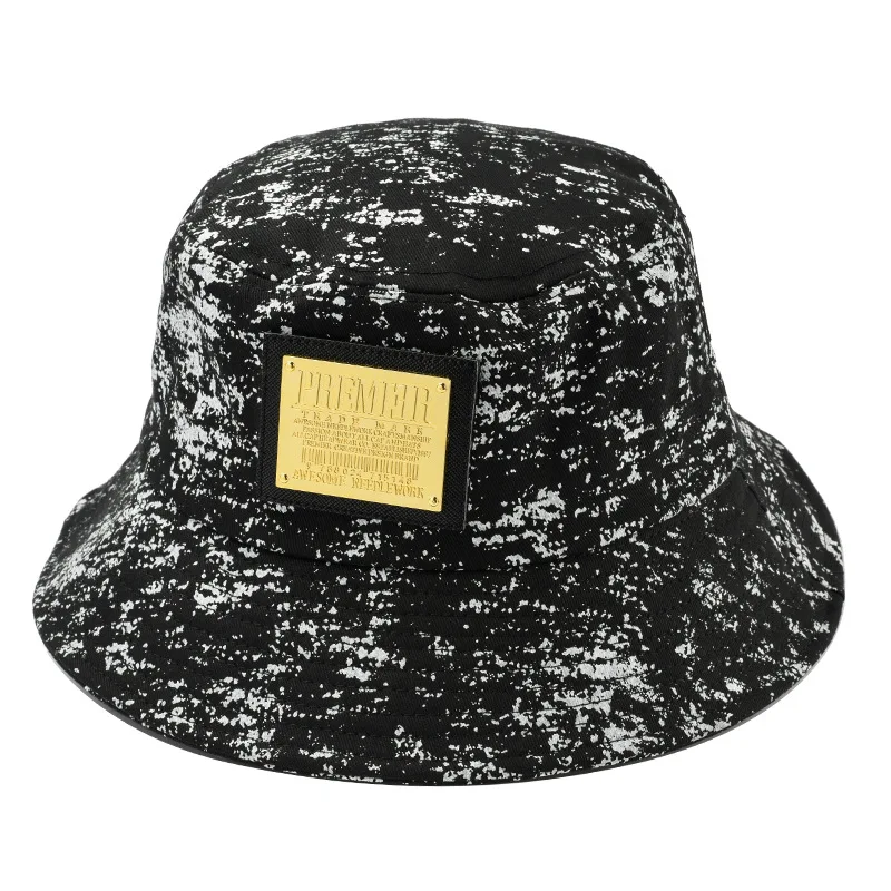 Didmeninė prekyba grafiti geležies standartinė megzta baseino skrybėlė vyrai ir moterys mada gatvės kremas nuo saulės ultravioletinių spindulių žvejo skrybėlė laisvalaikio sagtis