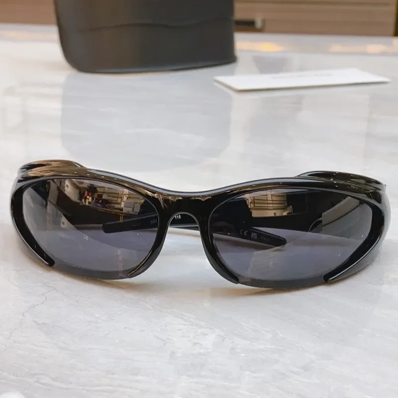 Fashion Y2K Sports Punk akiniai nuo saulės Moterys Vyrai Patvarus dizaineris Elipsinis akiniai Prabangūs akiniai nuo saulės UV400 Spalvingi veidrodiniai akiniai