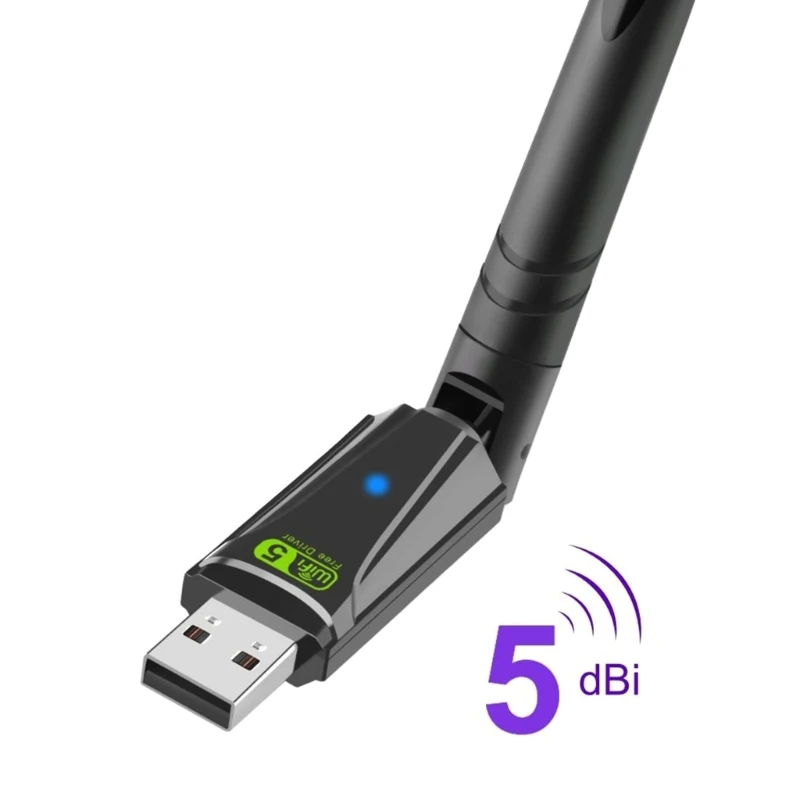 K92F 650Mbps USB WiFi adapteris Dual Band 2.4+5Ghz belaidė kortelė RTL8811CU 650M