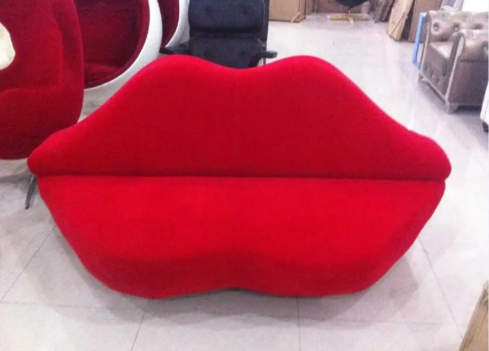 Karštos raudonos rožinės lūpos sofos loveseat sofa