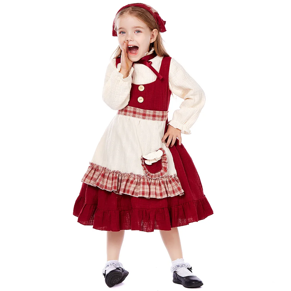 Little Match Girl Cosplay kostiumas Mergaitė Lolita Tarnaitės suknelė Vakarėlio kostiumas