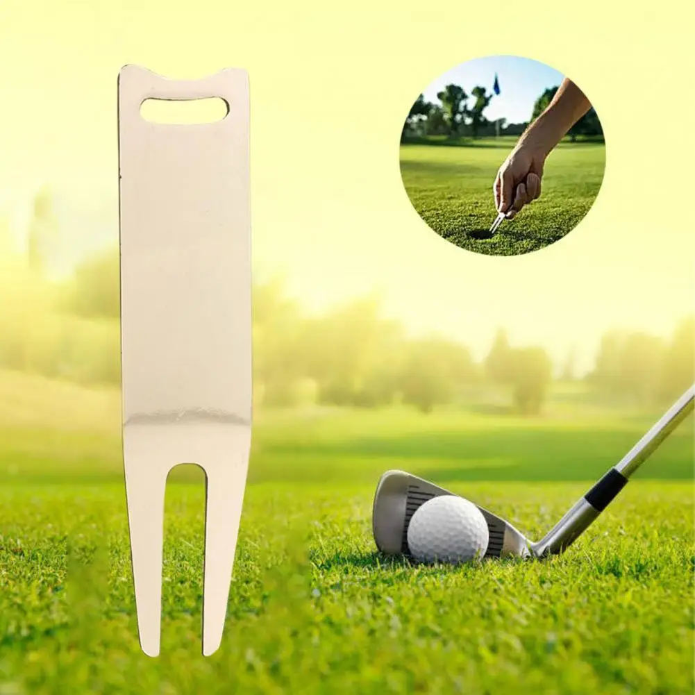 Metal Golf Divot taisymo įrankis Nešiojamas Golf Green Divot šakutė Rust-proof Compact Size Nešiojami Golf Divot įrankių priedai